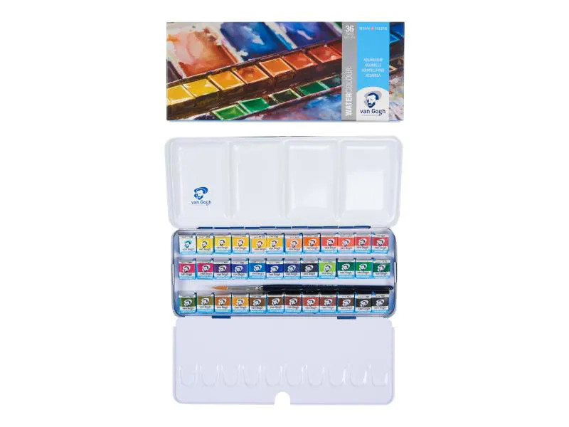 Van Gogh Aquarellfarbe Malkasten 36er-Set, Mehrfarbig