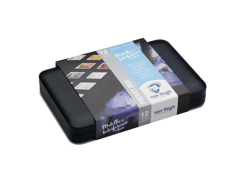 Van Gogh Aquarellfarbe Pocket Box  12 Näpfchen, Mehrfarbig