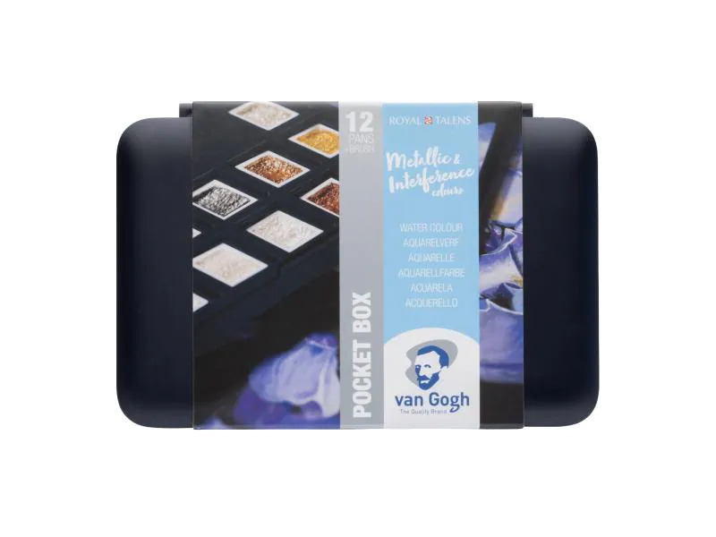 Van Gogh Aquarellfarbe Pocket Box  12 Näpfchen, Mehrfarbig