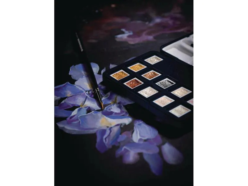 Van Gogh Aquarellfarbe Pocket Box  12 Näpfchen, Mehrfarbig