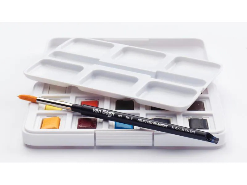 Van Gogh Aquarellfarbe Pocket Box 12 Näpfchen, Mehrfarbig