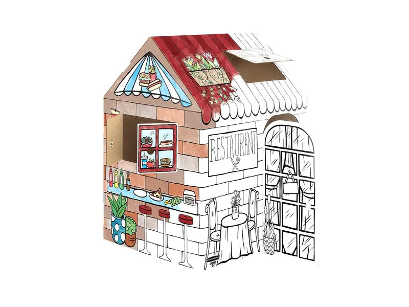 Fellowes Ausmal-Spielhaus Candyshop 121.3 x 96.5 x 81.3 cm