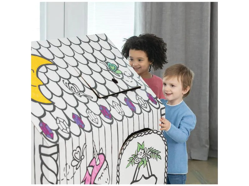 Fellowes Ausmal-Spielhaus Einhorn 121.3 x 96.5 x 81.3 cm