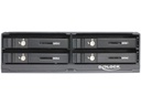 Delock 5.25-Einbaurahmen 4x 2.5″ SATA HDD/SSD Hot-Swap, Lock