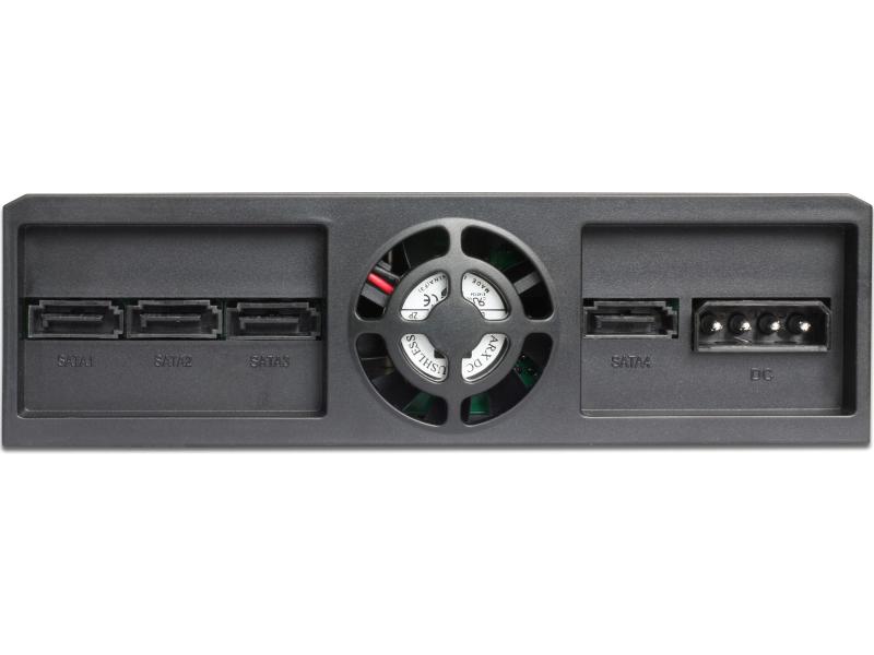 Delock 5.25-Einbaurahmen 4x 2.5″ SATA HDD/SSD Hot-Swap, Lock