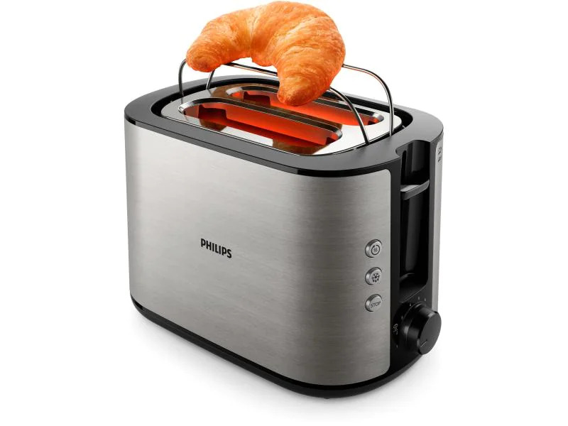 Philips Toaster Viva Collection HD2650/91 Schwarz/Edelstahl