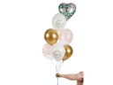Partydeco Luftballon Love Gold/Weiss, Ø 30 cm, 6 Stück