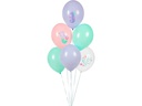 Partydeco Luftballon Meereswelt Grün/Rosa/Violett, Ø 30 cm, 6 Stück