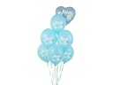 Partydeco Luftballon Mom to be Blau Ø 30 cm, 6 Stück