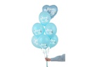 Partydeco Luftballon Mom to be Blau Ø 30 cm, 6 Stück