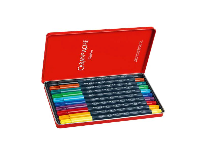 Caran d'Ache Fasermaler Fibralo Brush 10 Stück