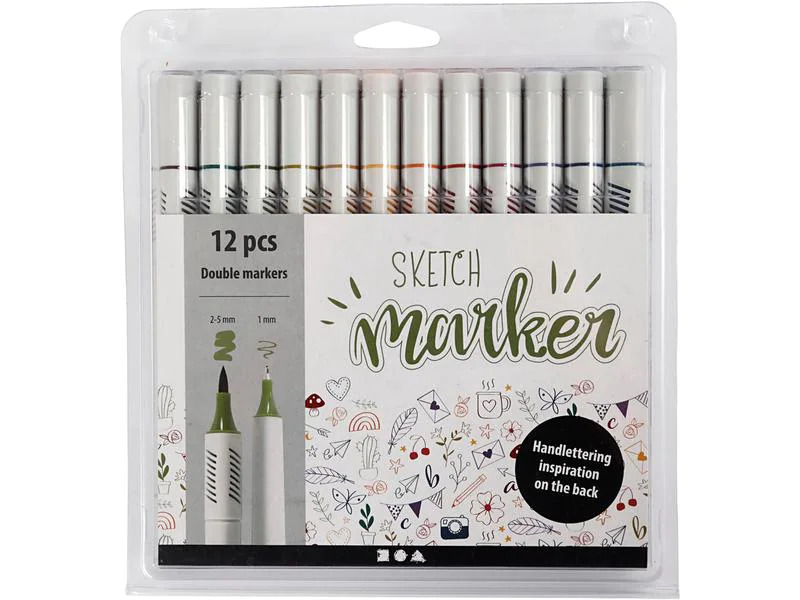Creativ Company Fasermaler Sketch Marker 12 Stück