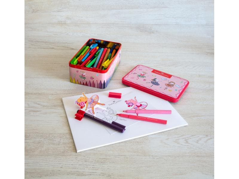 Faber-Castell Fasermaler Connector 33er Metallbox Ballerina
