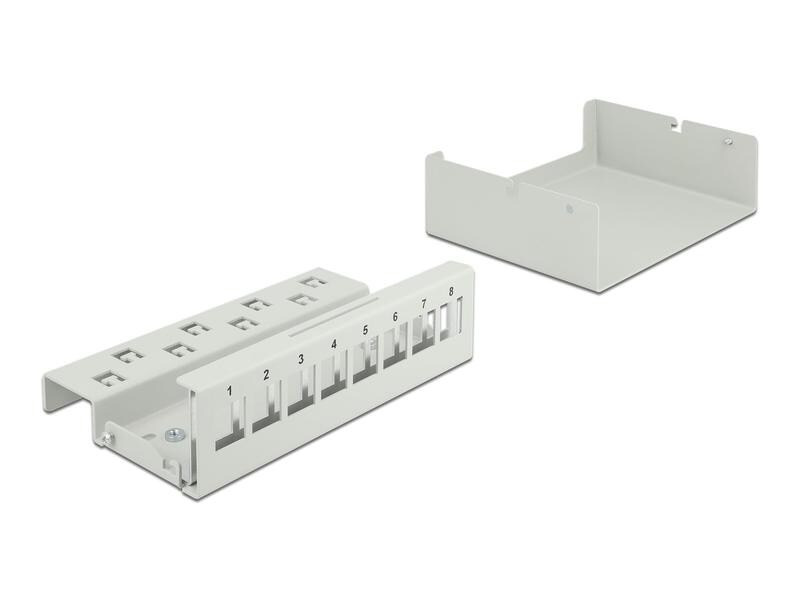 Delock Gehäuse Keystone Patchpanel 8 Port grau