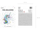 Partydeco Folienballon Unicorn Mehrfarbig
