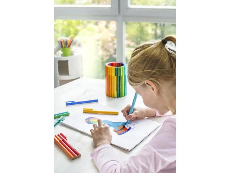 Faber-Castell Fasermaler Connector 80-teilig, Mehrfarbig
