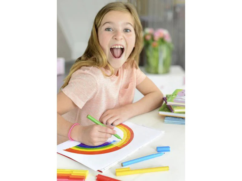 Faber-Castell Fasermaler Connector 80-teilig, Mehrfarbig