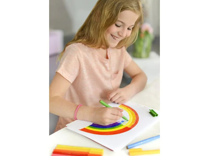 Faber-Castell Fasermaler Connector 80-teilig, Mehrfarbig