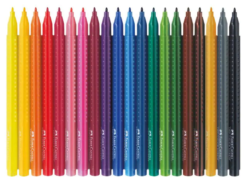 Faber-Castell Fasermaler Grip Colour Marker 20er Kunststoffetui