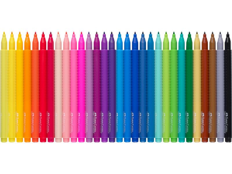 Faber-Castell Fasermaler Grip Colour Marker 30 Stück