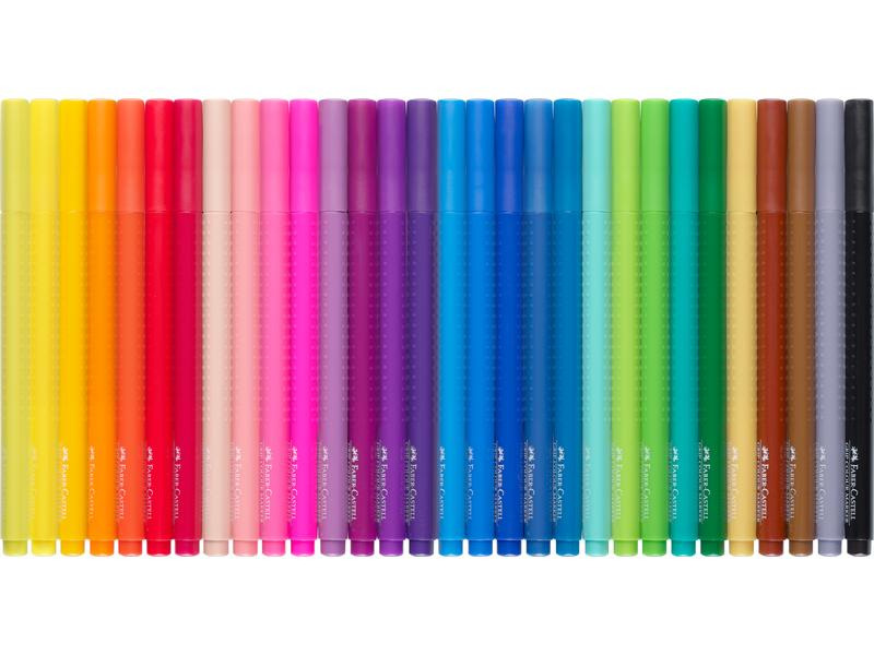 Faber-Castell Fasermaler Grip Colour Marker 30 Stück