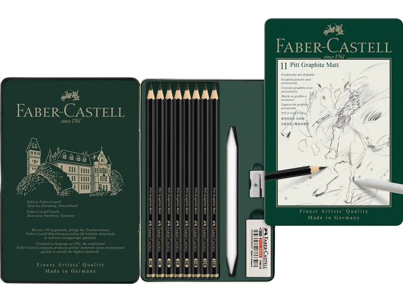 Faber-Castell Graphitstift Graphit-Set Matt 11 Stück