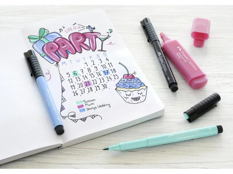 Faber-Castell Tuschestift Bullet Journaling 9er Set