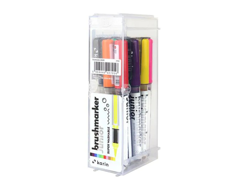Karin Fasermaler Brushpen Junior 27C10 Basic Clolours