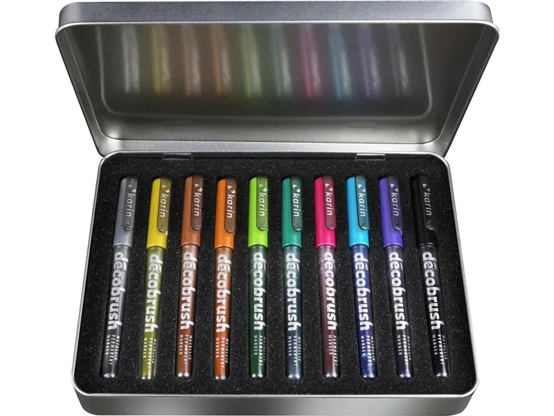 Karin Fasermaler Brushpen Metallic 28Z1 Metallfarben