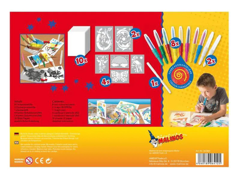 Malinos Airbrush-Pustestifte Blopens 10 Stück