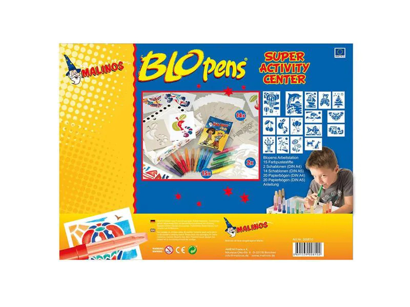 Malinos Airbrush-Pustestifte Blopens 15 Stück