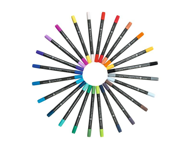 Marabu Fasermaler Aqua Pen Graphix OCOTPY, 24 Stück