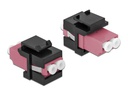 Delock Keystone-Modul LC Buchse zu LC  Buchse Violett / Schwarz