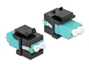 Delock Keystone-Modul LC Buchse zu LC Buchse Aqua / Schwarz