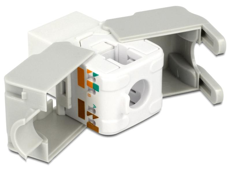 Delock Keystone-Modul RJ-45 Cat.6, UTP Weiss