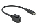 Delock Keystone-Modul USB3.0 USB-C  - USB-C, 25cm Schwarz