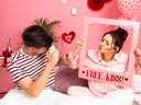 Partydeco Partyaccessoire Love is in the Air 7-teilig, Pink/Rot
