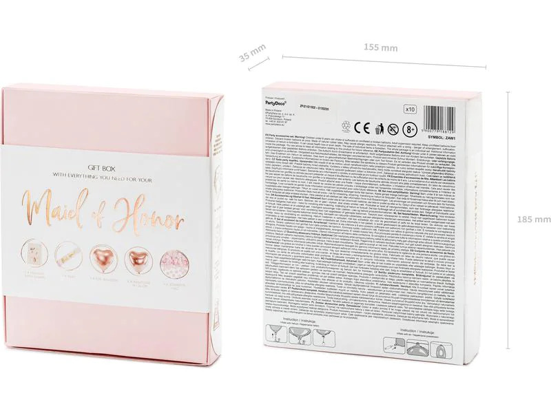 Partydeco Partyset Bride Squad Mix 10 Stück, Rosa