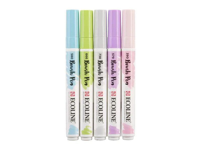 Talens Fasermaler Ecoline  5er Set, Pastell