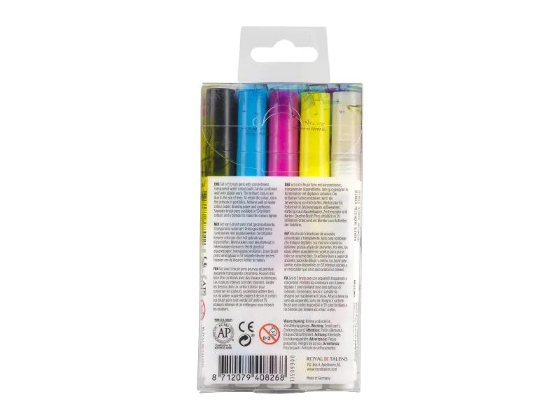 Talens Fasermaler Ecoline  5er Set, Primär