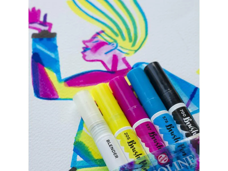 Talens Fasermaler Ecoline  5er Set, Primär