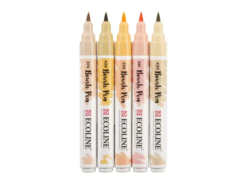 Talens Fasermaler Ecoline  5er Set, Rosa