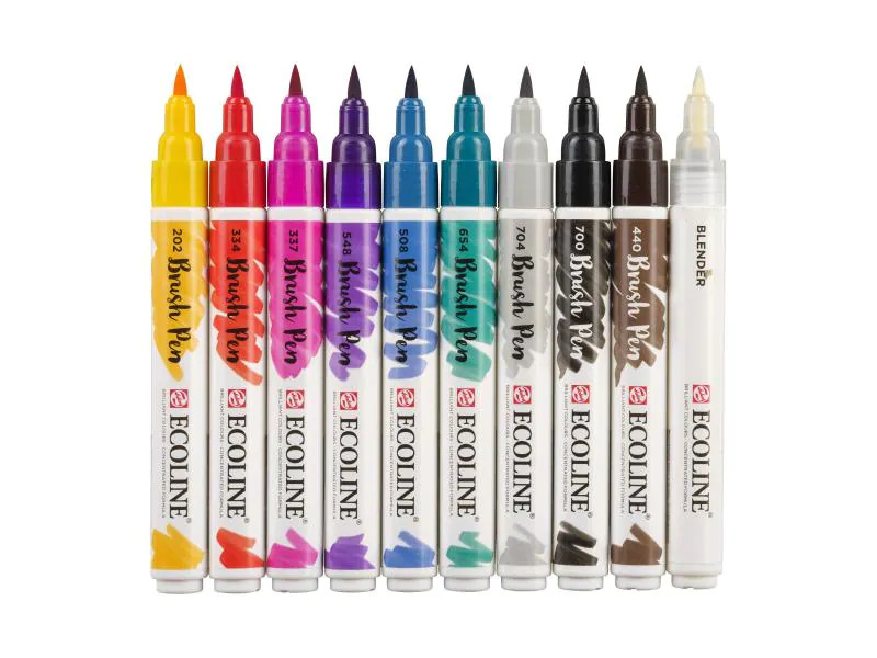 Talens Fasermaler Ecoline Handlettering 10er Set