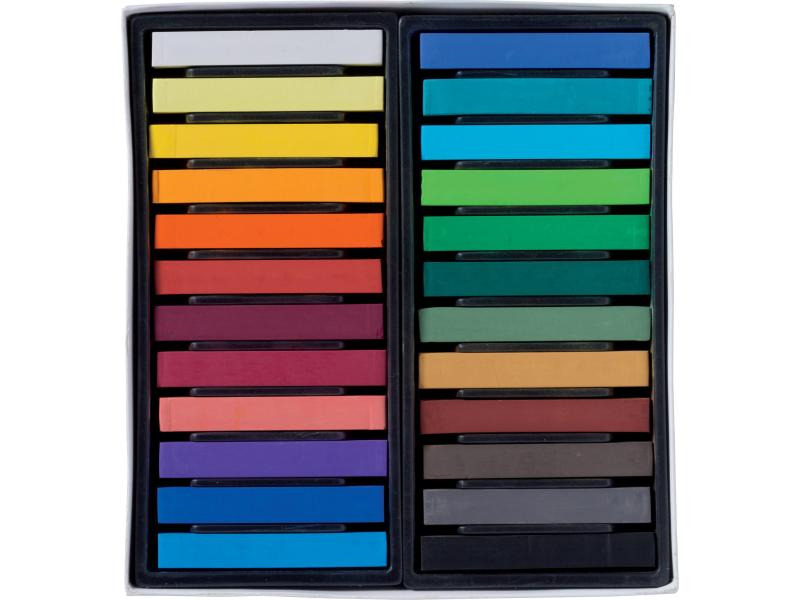 Talens Künstlerkreide Soft Pastels 24er Set, Mehrfarbig