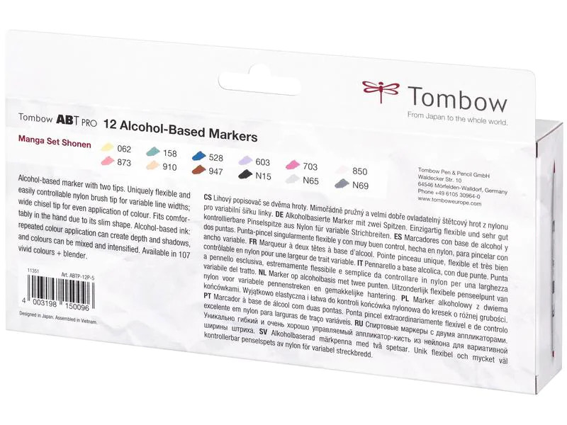 Tombow Fasermaler Manga Set Shonen, Box, 12er-Set