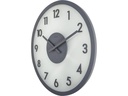 NeXtime Wanduhr Frosted Wood Ø 50 cm Grau