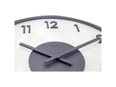 NeXtime Wanduhr Frosted Wood Ø 50 cm Grau