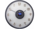 NeXtime Wanduhr Frosted Wood Ø 50 cm Grau