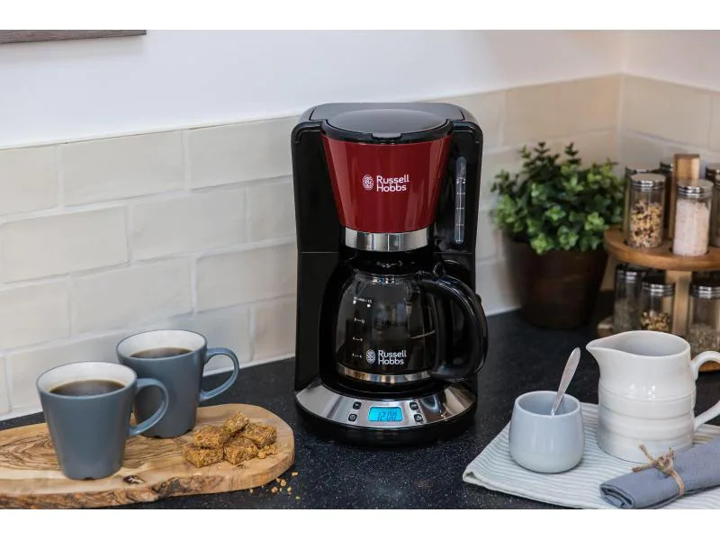 Russell Hobbs Filterkaffeemaschine Colours Plus Rot/Schwarz