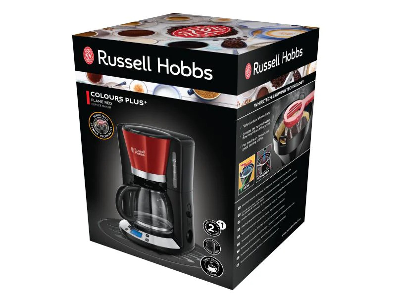 Russell Hobbs Filterkaffeemaschine Colours Plus Rot/Schwarz